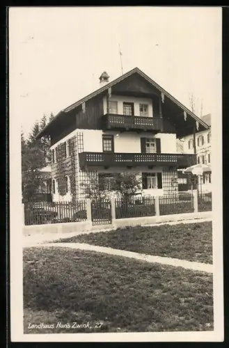 AK Oberammergau, Hotel Landhaus, Bes. Hans Zwink