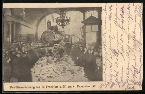 AK Frankfurt am Main, Eisenbahn-Unglück am 6. Dezember 1901