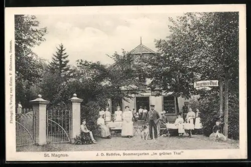 AK St. Magnus, Gasthof Im grünen Thal, Inh. J. D. Rothfos