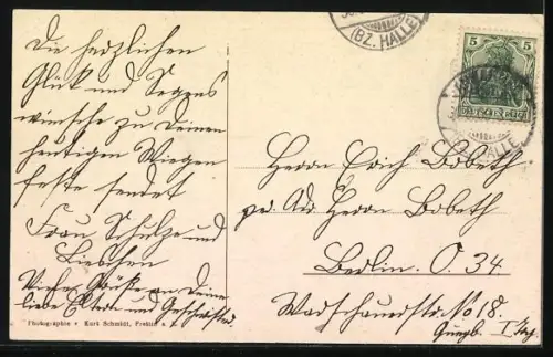 AK Annaburg, Promenade mit Steingutfabrik