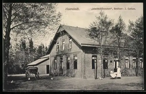AK Heerstedt, Gasthof Waldschlösschen, Bes. J. Gerken