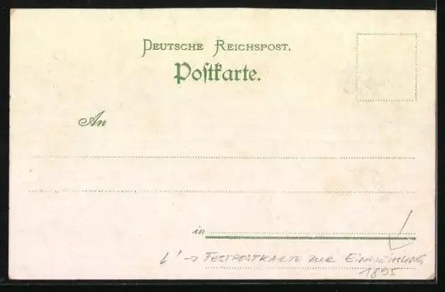 Lithographie Bingen / Rhein, Einweihung St. Rochus Kapelle 1895, Alte und Neue Rochus-Kapelle