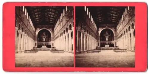 Stereo-Fotografie unbekannter Fotograf, Ansicht München, Inneres der Basilica