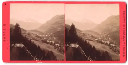 Stereo-Fotografie Würthle & Spinnhirn, Salzburg, Ansicht Gastein, Aussicht von der schwarzen Liesel