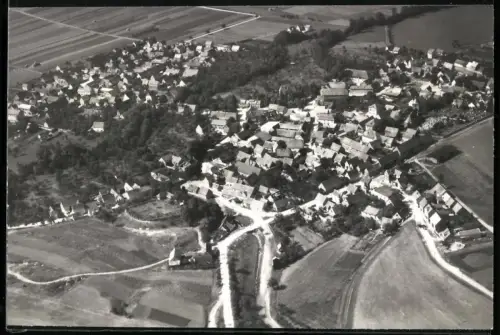 Fotografie Stähle, Schorndorf, Ansicht Mellingen, Luftbild, Blick vom Flugzeug auf den Ort