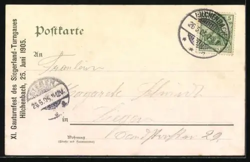 Lithographie Turner beim Handschlag, Turnvater Jahn-Portrait