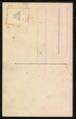 Foto-AK Photochemie Berlin Nr. 988-3: Elegante Dame steht neben einem Tisch mit Schwein und Hufeisen