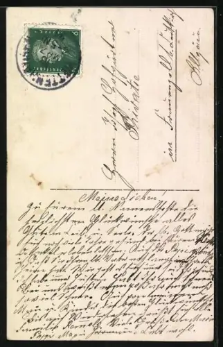 Foto-AK Photochemie Berlin Nr. 6522/2: Tisch mit Geschenken und Blumenvase