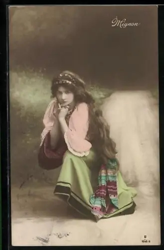 Foto-AK Photochemie Berlin NR 4196-6: Mignon, betende Frau