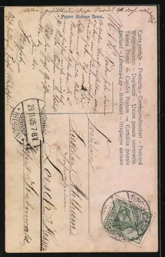 Foto-AK Photochemie Berlin Mignon, Mädchen im Wald