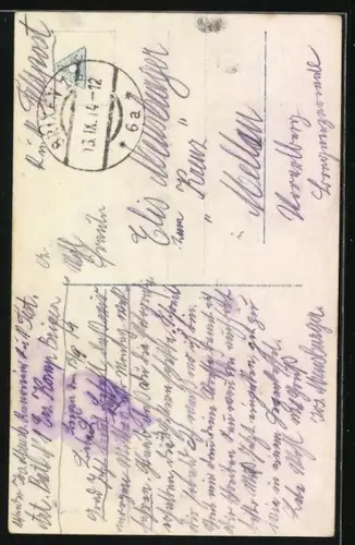 Foto-AK Photochemie Berlin Nr. 9019-5: Wanderer steht sehnsüchtig im Wald