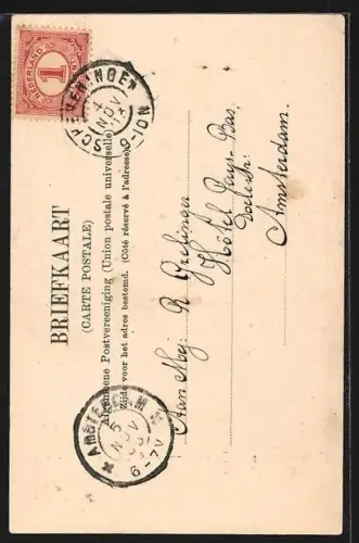 AK s` Gravenhage, Buitenhof, Standbeeld Koning Willem II.