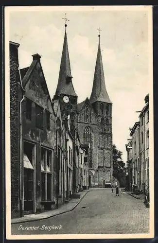 AK Deventer, Ortspartie mit Bergkerk