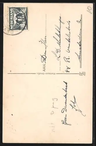 AK Deventer, Ortspartie mit Bergkerk