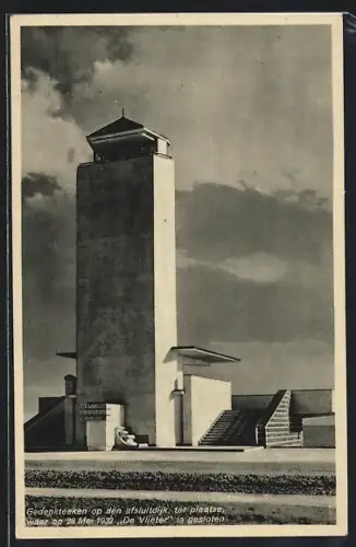 AK Wieringen, Gedenkteeken op den Afsluitdijk