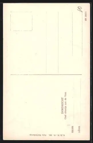 AK Dordrecht, Oud straatje aan de Vest