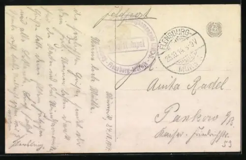 AK Kleiner Kreuzer in Fahrt, Obermatrose mit seiner Frau