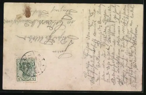 Foto-AK Grosser Kreuzer SMS Von der Tann unter Dampf, Kriegsschiff