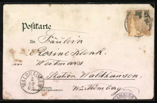 Lithographie Passagierschiff Deutschland in Fahrt