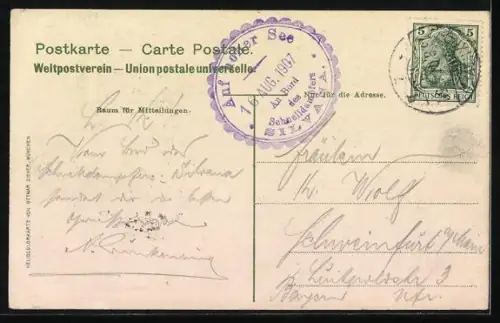 AK Bäderdampfer Silvana der Hamburg-Amerika-Linie in Fahrt