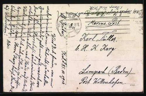 AK Torpedoboots-Halbflottille auf hoher See, vorn Torpedoboot S-119