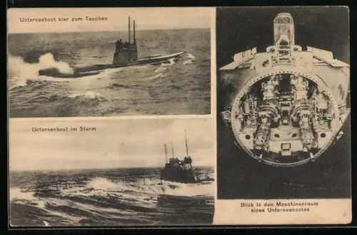 AK U-Boot im Sturm, Blick in den Maschinenraum eines U-Bootes