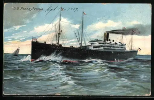 AK Passagierschiff Pennsylvania auf hoher See