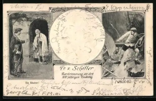 Präge-AK Fr. v. Schiller 100 jähriger Todestag