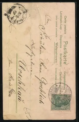 Präge-AK Porträt einer jungen Frau mit Anemonen in den Armen und im Haar, Jugendstil