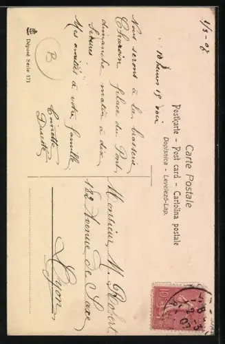 AK Jugendstil, Eine junge Frau macht Musik, die andere lauscht