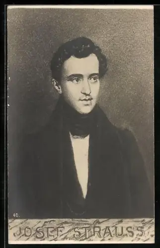 AK Komponist Josef Strauss im Porträt