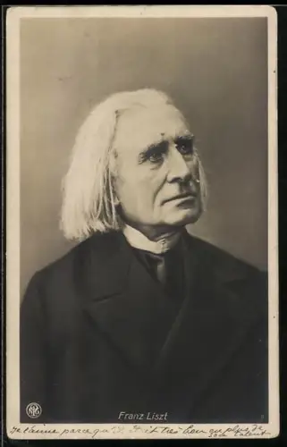 AK Komponist Franz Liszt im Mantel