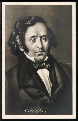 AK Komponist Mendelssohn im Porträt