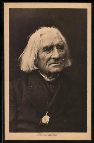 AK Portrait Franz Liszt, Österreichisch-Deutscher Dirigent