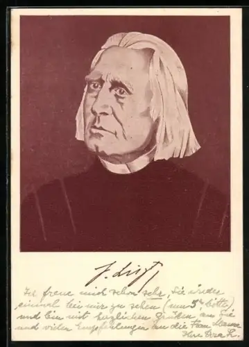 AK Franz Liszt, Portrait des Komponisten