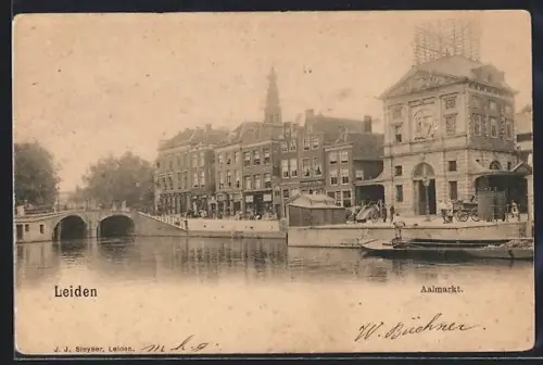 AK Leiden, Aalmarkt, Panorama
