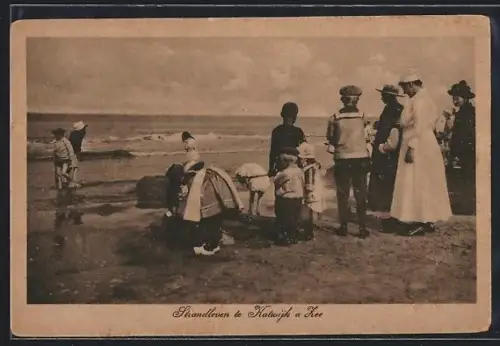 AK Katwijk aan Zee, Strandleven te Katwijk aan Zee