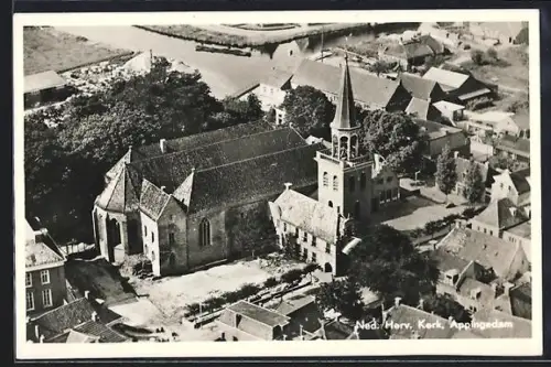 AK Appingedam, Ned- Herv. Kerk, Luchtfoto