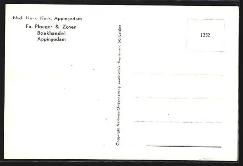 AK Appingedam, Ned- Herv. Kerk, Luchtfoto