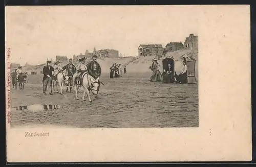 AK Zandvoort, Strandleven, Panorama