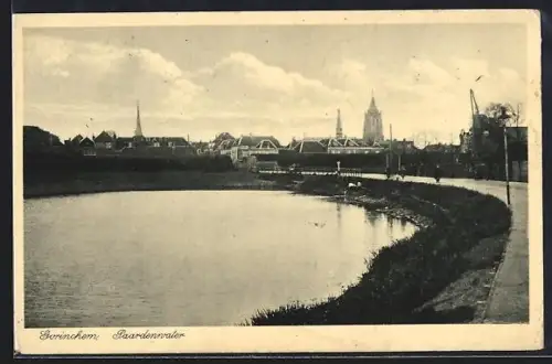 AK Gorinchem, Paardenwater, Strassenpartie am Ortseingang