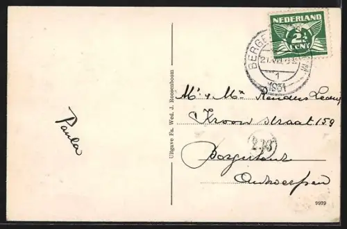 AK Bergen op Zoom, Volksberg met fontein