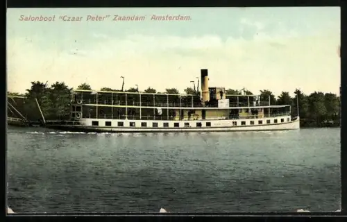 AK Zaandam, Dampfer Czaar Peter