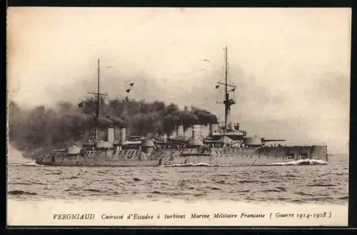 AK Vergniaud, Cuirassé d`Escadre, Kriegsschiff