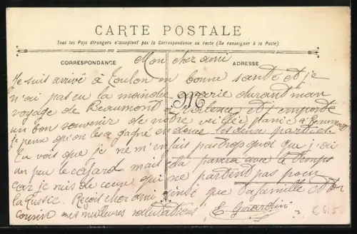 AK Vergniaud, Cuirassé d`Escadre, Kriegsschiff