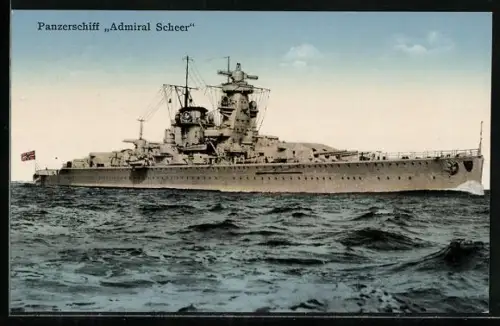 AK Kriegsmarine Panzerschiff Admiral Scheer
