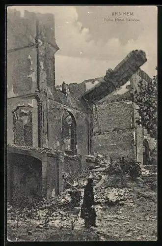 AK Arnhem, Ruine Hôtel Bellevue