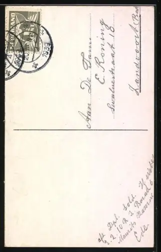 AK Ede, Groote Straat mit Kirchblick