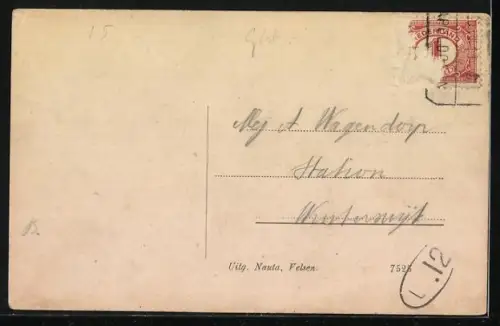 AK Ruurlo, Strassenpartie mit Kirche