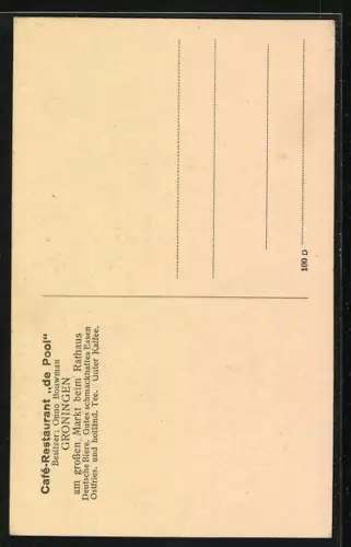 AK Groningen, Café-Restaurant De Pool, Groote Markt